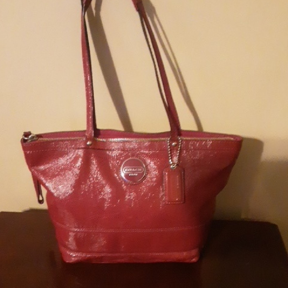 Coach Shimmering HOT PINK Tote Bag